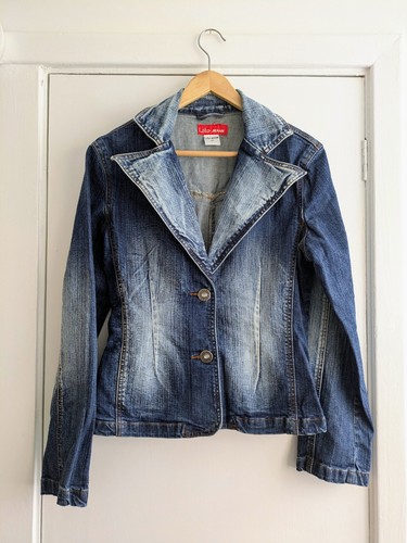 Y2k denim blazer - y2k, fitted
