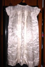 Vintage 1940s Child's Satin Christening Gown 'Celanese' Utility Fabric 