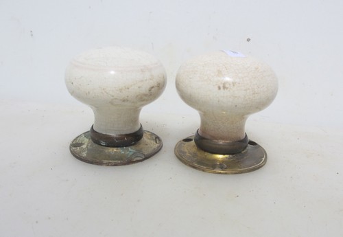 Vintage ceramic door handles - ceramic,