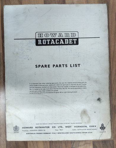 Howard rotacadet spare - howard,