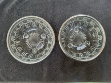 2 X Large Glass Metal Rimmed