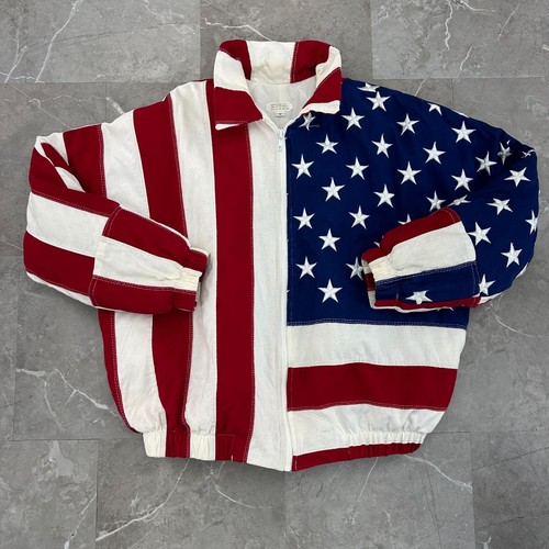Vintage american flag jacket - vintage,
