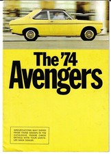 Hillman Avenger 1973-1974 Irish Market Sales Brochure GLS GT GL Super DL Estates