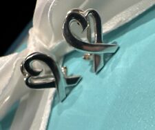 Tiffany & Co Silver Large Picasso Loving Heart Clip On Earrings