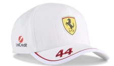 2025 Scuderia Ferrari F1 Team Lewis Hamilton Baseball Cap Adults Hat,White