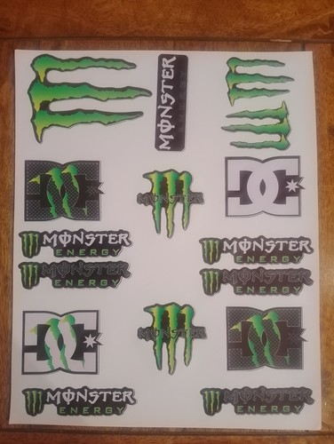Monster energy sticker sheet - monster,