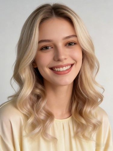 Ombre warm golden blonde wavy - warm,