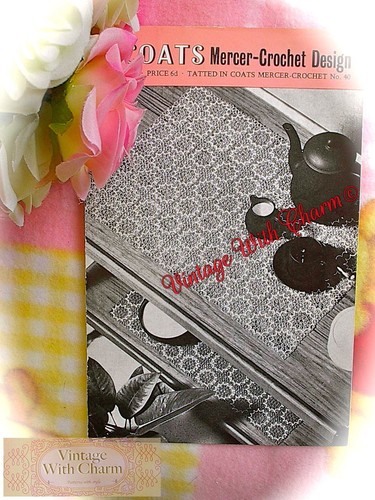 Vintage tatting pattern motif - vintage, pattern.