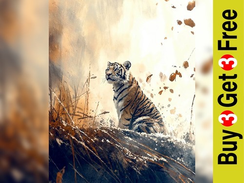 Serene tiger grass x7 - serene, 5"x7"