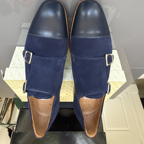 Men blue suede double - men's,