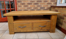 Next Solid Wood Hartford TV / Television Entertainment Unit Stand with 2 Drawers