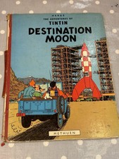 Tintin: Destination Moon – 1959 First UK Edition – Methuen – Hergé Classic