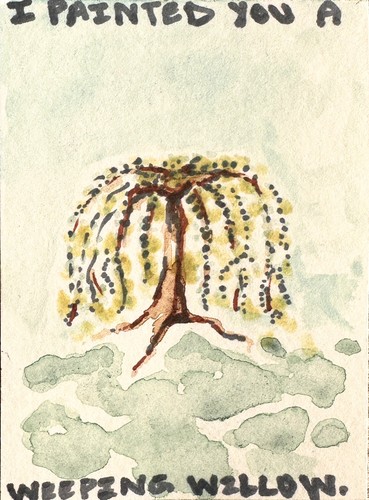 Aceo original watercolor - aceo,