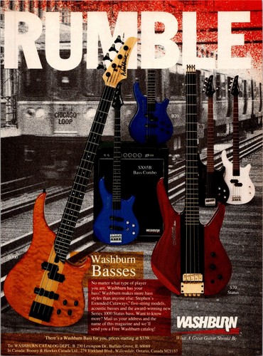 1989 washburn bass guitar - 1989,