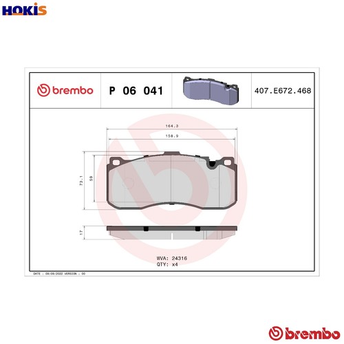 Brake pad set disc - pad, 06
