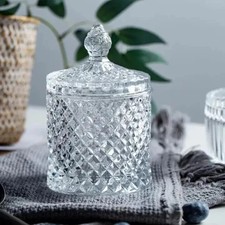 Glass Round Sweet Sugar Jar