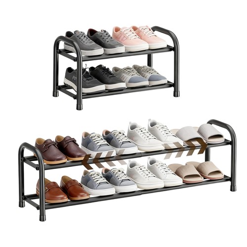 Expandable shoe rack tier - rack,