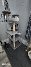 151 cm, cat scratching Post tree with 2 house Hammock, Ladder and Rest Place. 