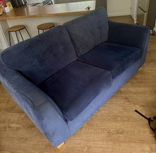 Navy Blue Diago DFS 3 Seater Sofa 186cms  DELIVERY AVAILABLE