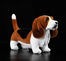 30cm Simulation BASSET HOUND Doll Soft Stuffed Animal Plush Cute Toy Kids Gift