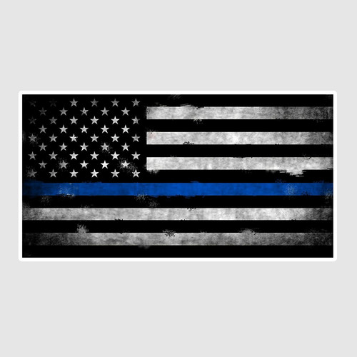 Thin blue line - thin, tattered