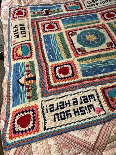 Postcards with love - blanket, by