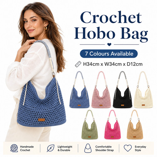 Women crochet hobo bag - crochet,