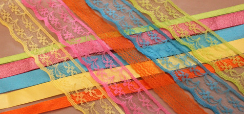 Bright colours ribbon and - bright,