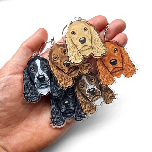 Cocker spaniel keyring - cocker,