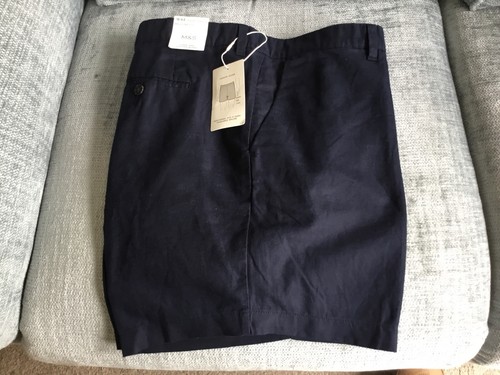 Cotton linen shorts - m&s,