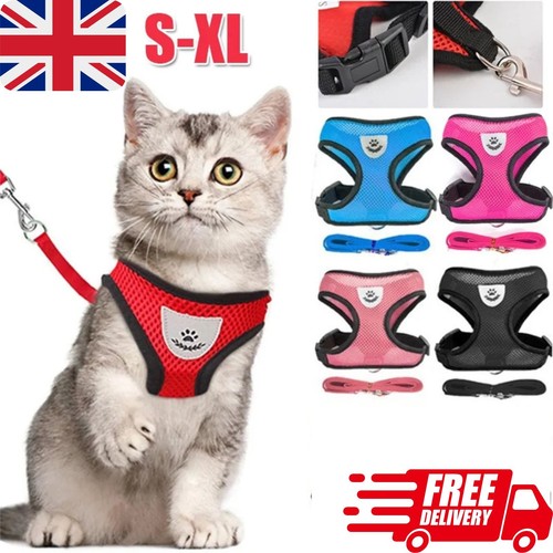 Pet cat harness vest walking - pet,