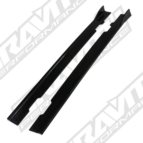 Gloss black side skirts trim - black,