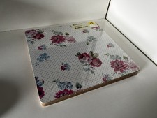 4 Floral White Cork Backed