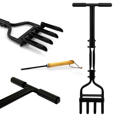 Hollow tine spike hand lawn - tine, 4