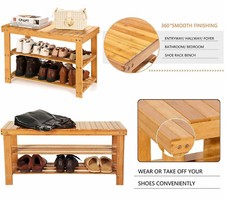 2-Tier Bamboo Shoe Storage