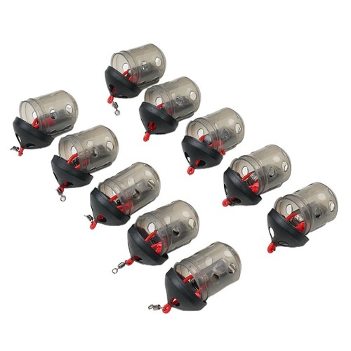 Black plastic cap swim feeders - cap,