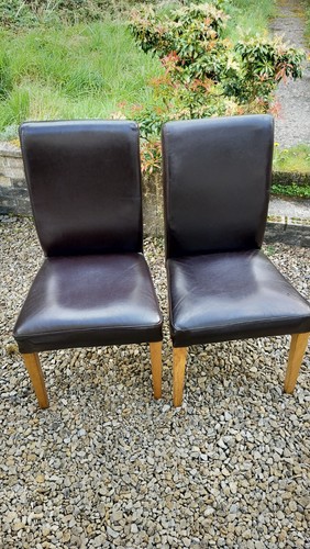 Two dark brown faux - two,