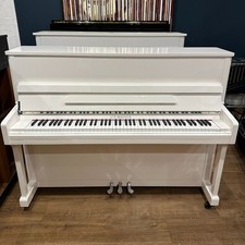 Brand New White Gloss Upright Piano | Steinhoven SU113 | VIDEO DEMO | Sale