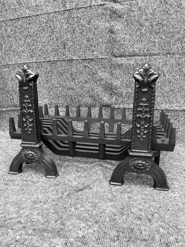 Cast iron fireplace fire - fireplace,