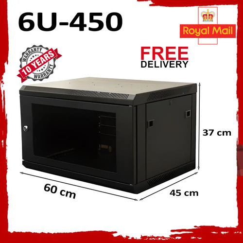 Black network cabinet - 6u, 19"