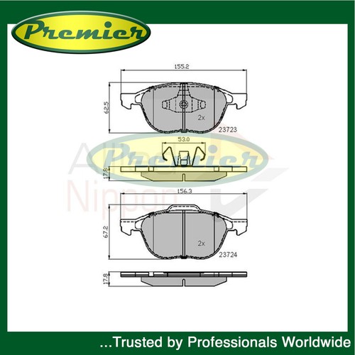 Premier front brake pads set - front,