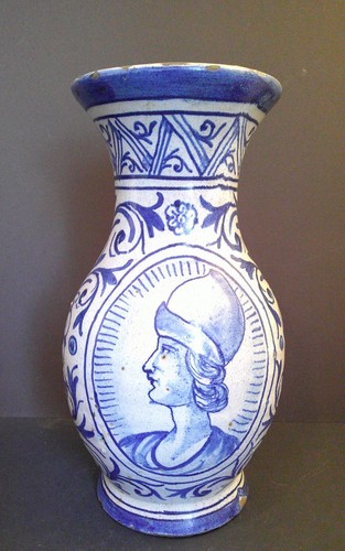 Antique maiolica blue and - maiolica blue,