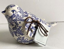CERAMIC BIRD POMANDER WHITE &