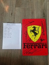 Ferrari Signed Metal Sign, Formula 1, F1 *COA*