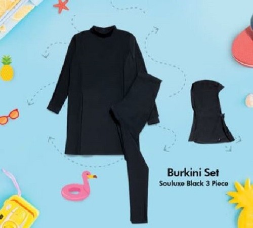 Souluxe black piece burkini - black, 3