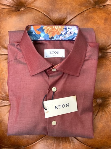 Eton burgundy floral contrast - burgundy,