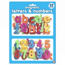 Magnetic Letter and Numbers - Learning Fridge Magnets for Children - 52 Pieces