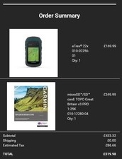 Garmin Etrex 22x Rugged GPS Plus UK Topo Maps