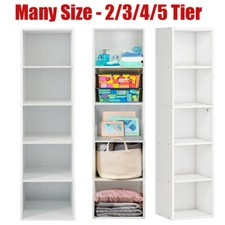 Cube 2 3 4 5 Tier Wooden Bookcase Shelf Shelving Display Storage Wood Unit Stand