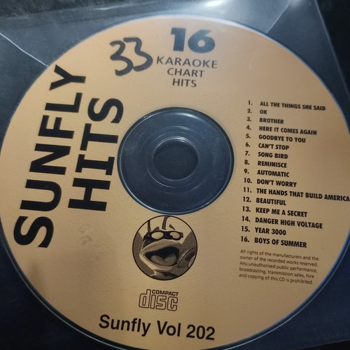 Karaoke cdg discs used 202 - karaoke, sf-202
